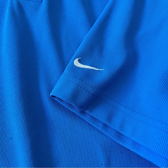 Nike Golf Shirt Adult Extra Large Blue Dri Fit Polo Collared Short Sleeve Mens - Picture 4 of 4